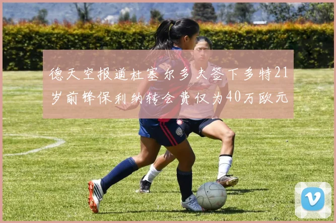 德天空报道杜塞尔多夫签下多特21岁前锋保利纳转会费仅为40万欧元